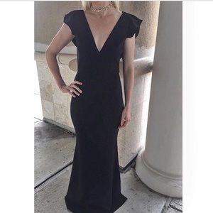 Black floor-length gown